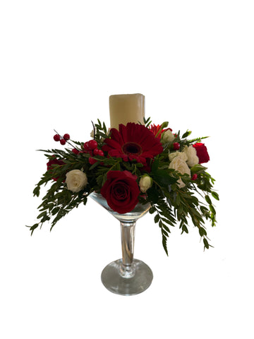 Candle Christmas Centerpiece